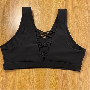 Avia XL Black Sports Bra with Criss Cross Back